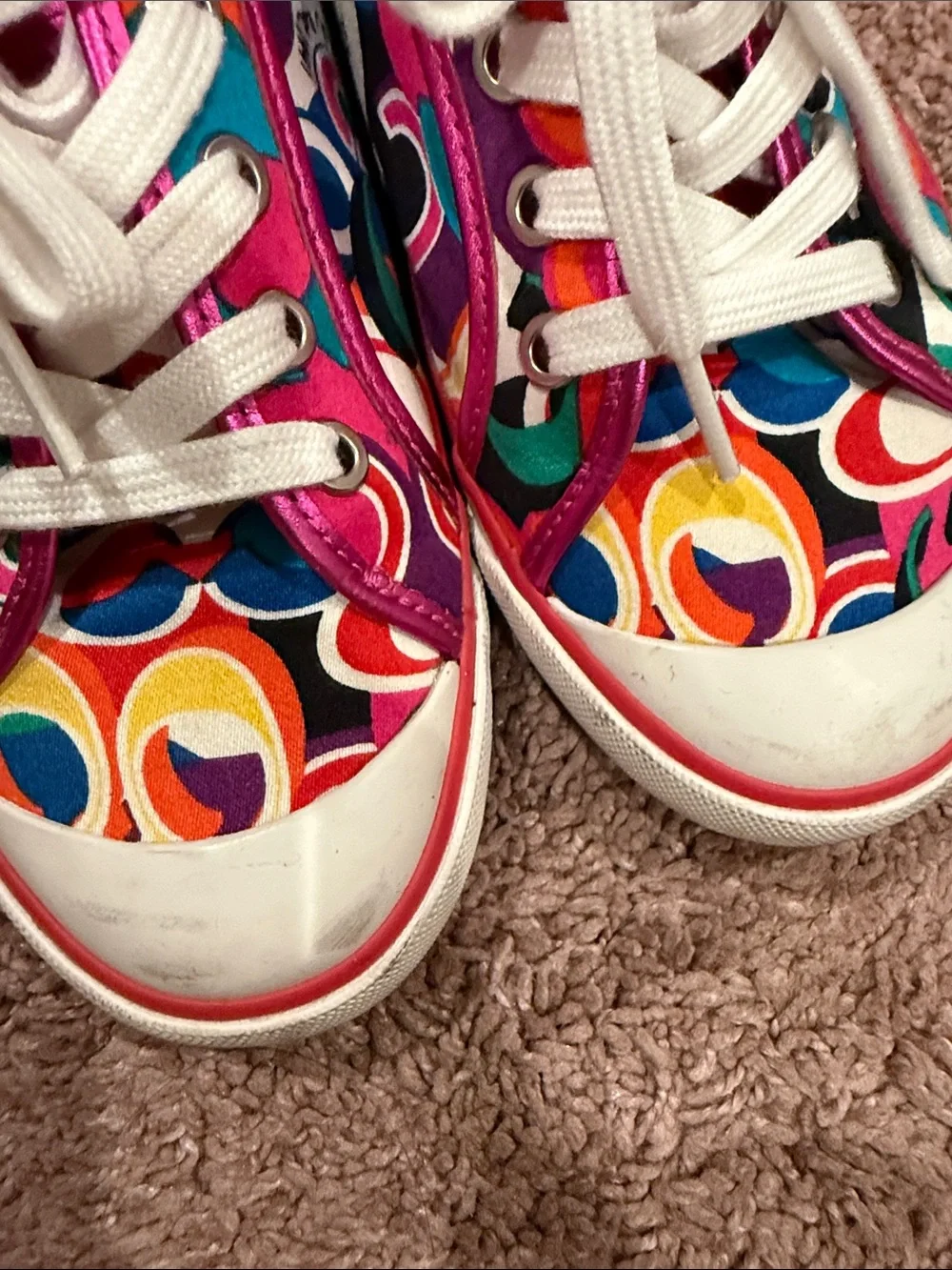 Coach Barrett Colorful Multicolor Graphic Pattern Sneakers
